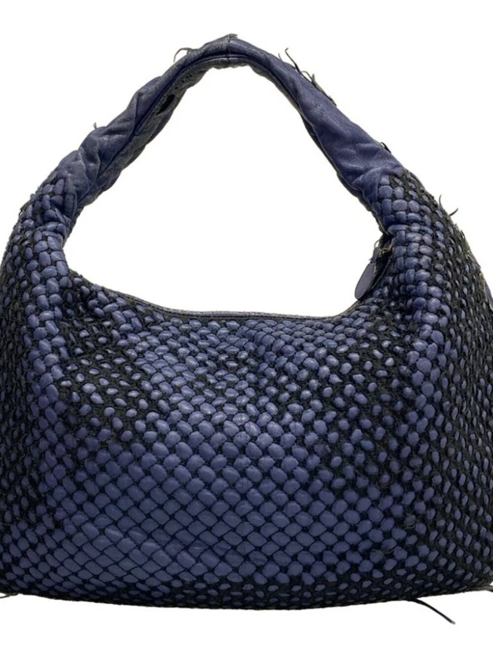 BOTTEGA VENETA Blue Black Leather Chemical Fiber B********* Handbag - Picture 2 of 14
